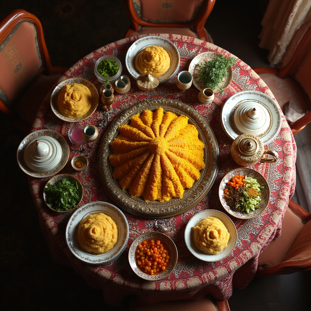 Разнообразие казахстанских блюд на столе