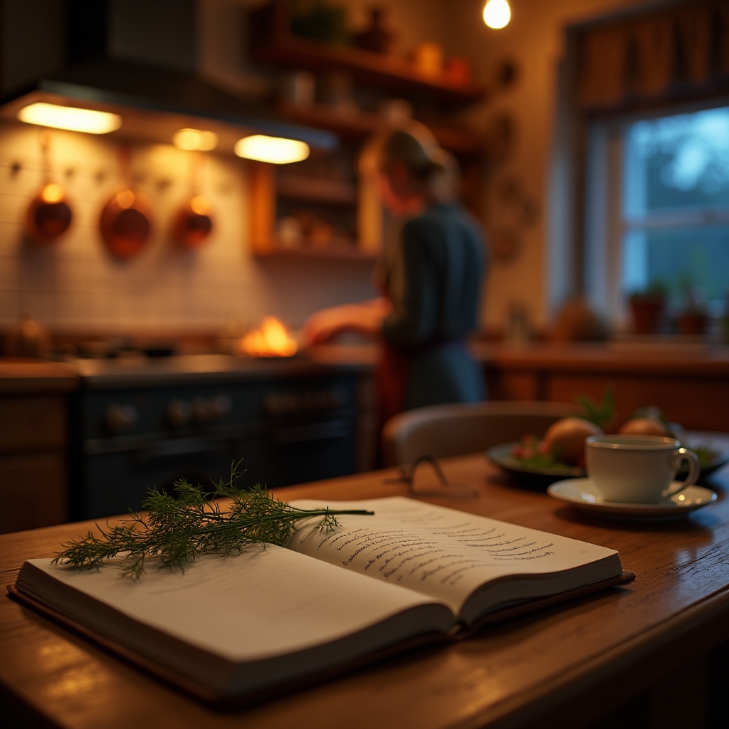 Уютная домашняя кухня с приготовленными блюдами